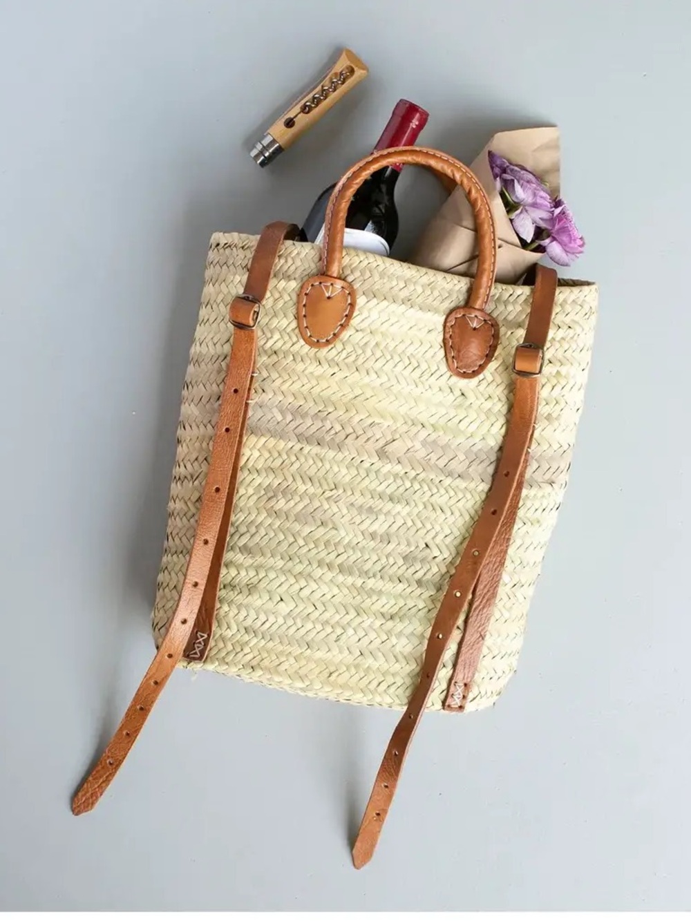 Marty French Woven Market Backpack - Picture 3 of 4